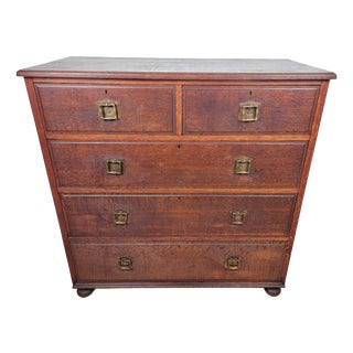 Edwardian Chest of Drawers in Oak, 1910s For Sale