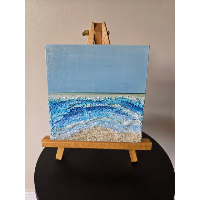 Contemporary At the Beach Abstract Acrylic Painting For Sale - Image 3 of 3