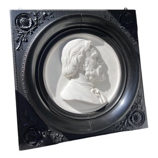Jouffroy, Bas-Relief, 1900s, White Marble For Sale