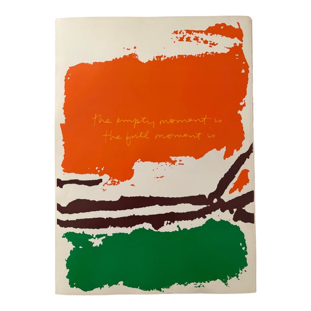 Corita Kent (Sister Mary Corita Kent) "The Empty Moment Is the Full Moment" Original Print (1982) For Sale