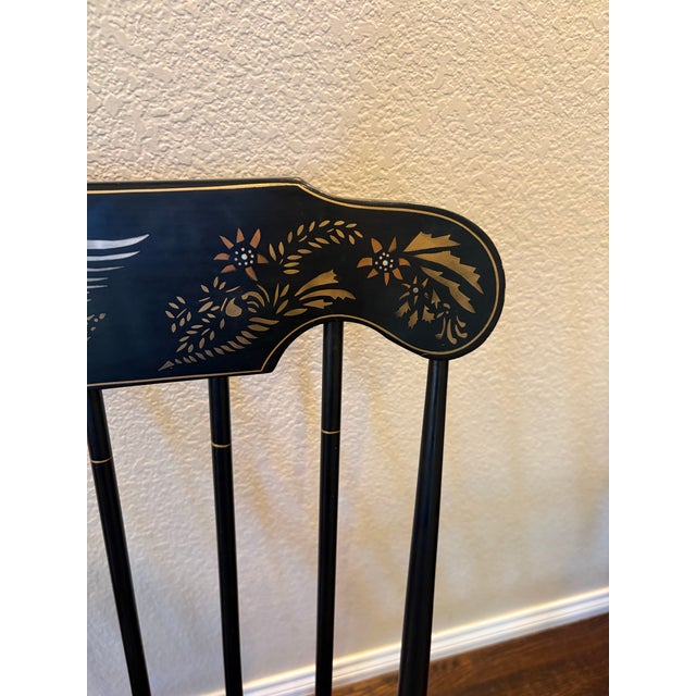1970 Lock 1776 Bicentennial Federal Eagle Windsor Rocking Chair For Sale - Image 9 of 12