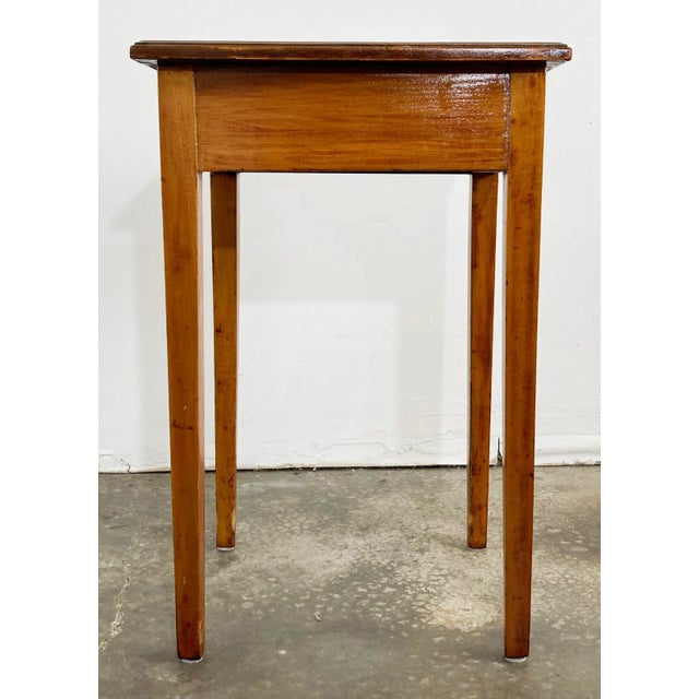 Early 20th Century Antique Primitive Single Drawer Side Table For Sale - Image 5 of 8