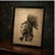 A striking vintage fine art portrait study executed in charcoal on warm, aged paper. Rendered in dramatic profile, this...