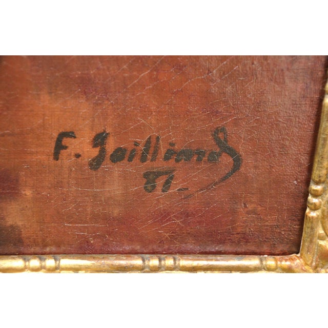 Francois Gailliard, Le Petit Jardinier with Geraniums, 1887, Oil on Canvas For Sale - Image 3 of 18