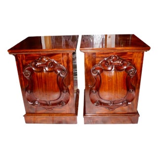 Victorian Mahogany Cabinets, 1870s, Set of 2 For Sale
