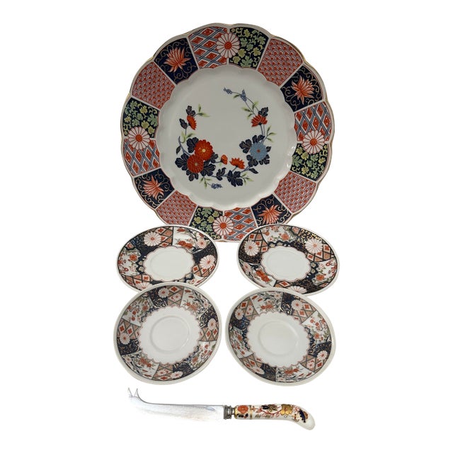 Mid 20th Century Royal Crown Derby 6 Piece Dish Set For Sale