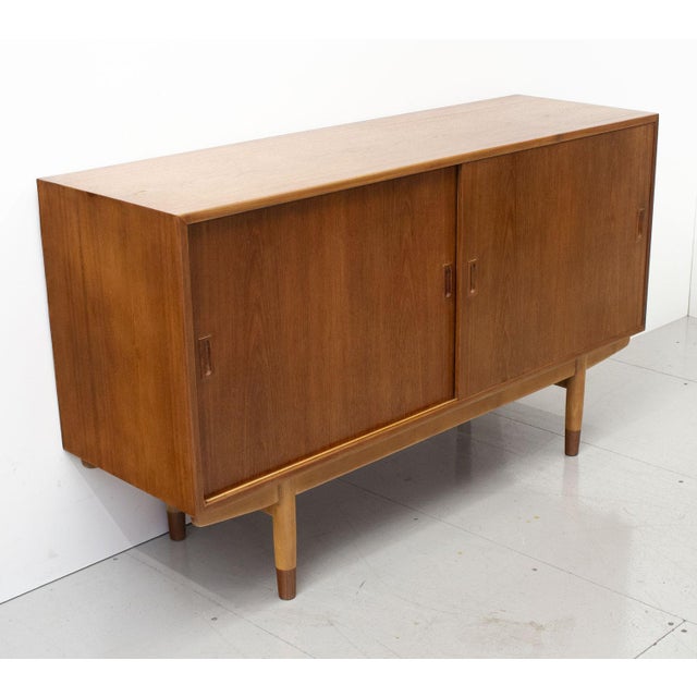 Brown Mid-Century Danish Teak Sideboard by Børge Mogensen for Søborg Møbelfabrik, 1950s For Sale - Image 8 of 12