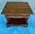 Vintage Ethan Allen square shaped end table with one drawer and flat storage shelf underneath. Maple wood with brass...