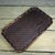 Vintage Rosewood Tea Tray - Carved Woven & Bamboo Motif For Sale In Los Angeles - Image 6 of 9