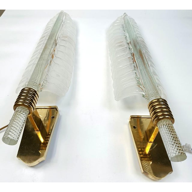 Large Wall Lights attributed to Andre Arbus & Veronese, 1950s, Set of 2 For Sale - Image 8 of 14
