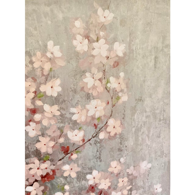 Impressionist Large Oil Painting of Cherry Blossoms - Unknown Artist For Sale - Image 3 of 10