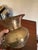 Brass Vintage Solid Brass Vase With Ring Handles For Sale - Image 8 of 8