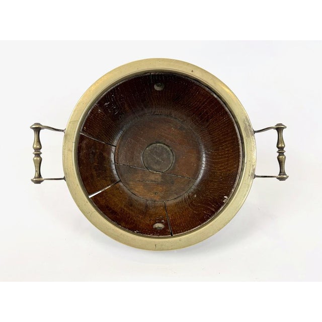 Victorian Silver Plate and Oak Three Handle Trophy Bowl on Mercury Legs, 1870s For Sale - Image 6 of 14