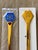 Mid-Century Modern 1970s 976 A. Michelsen Gilt Sterling Silver and Guilloché Enamel Christmas Spoon & Fork by Gudmund Olsen - Set of 2 For Sale - Image 3 of 9