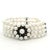 Vintage Retro Multi-Strand Pearl and Sapphire 14k White Gold Bracelet For Sale - Image 10 of 15