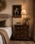 Handsome 1970s nightstand or end table by Henredon, featuring a classic English-inspired design with a rich dark wood...