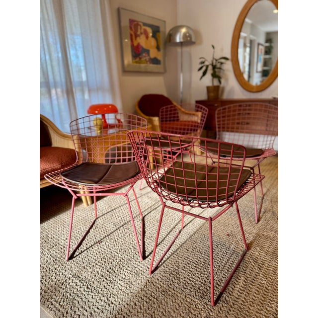 Metal A Set of Four Vintage Harry Bertoia Side Chairs for Knoll, Circa 1950s-70s For Sale - Image 7 of 14