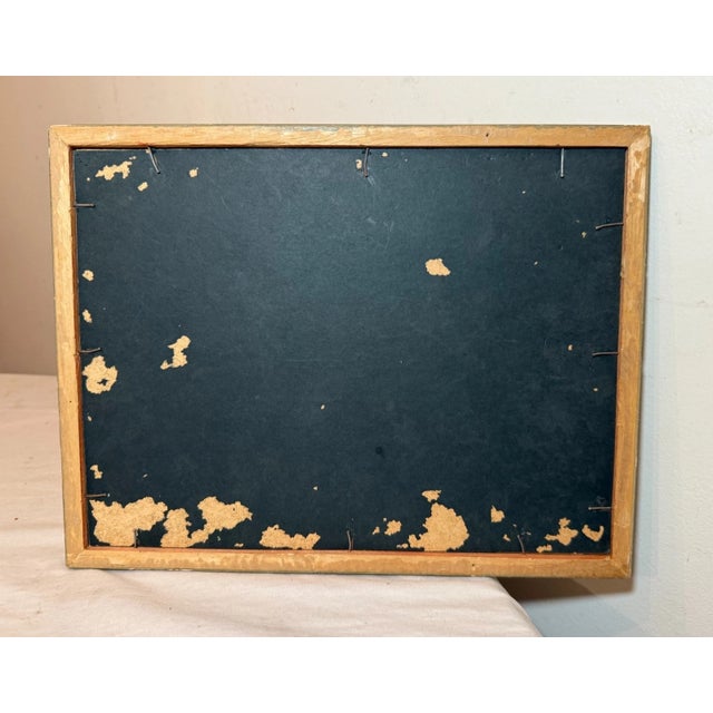 Antique 19th Century Original English Caned Chaise Lounge Watercolor Painting For Sale - Image 11 of 11