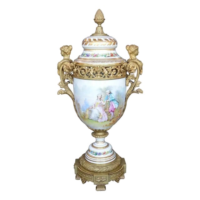 19th Century Bronze Figural Mounted Sevres For Sale