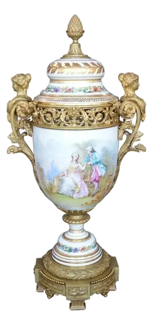 19th Century Bronze Figural Mounted Sevres