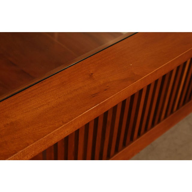 Stickley Mission Collection Glass Top Cherry Cocktail Table For Sale - Image 13 of 18