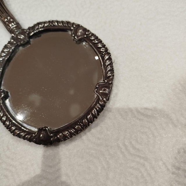 Vintage Silver Hand Mirror, 1930s For Sale - Image 9 of 16
