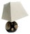Vintage Ceramic Table Lamp with Circular Decoration and Swivel Lampshade, Germany, 1960s For Sale
