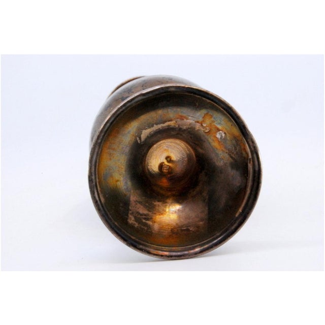 Small Smooth Silver Vase with Circular Base and Gold Interior For Sale - Image 5 of 9