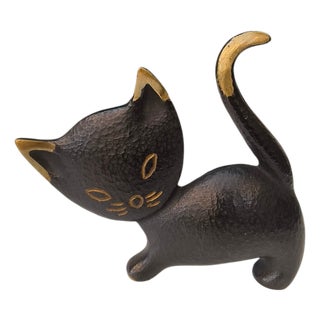 Walter Bosse, Walter Bosse's Cat, 1950s, Brass For Sale