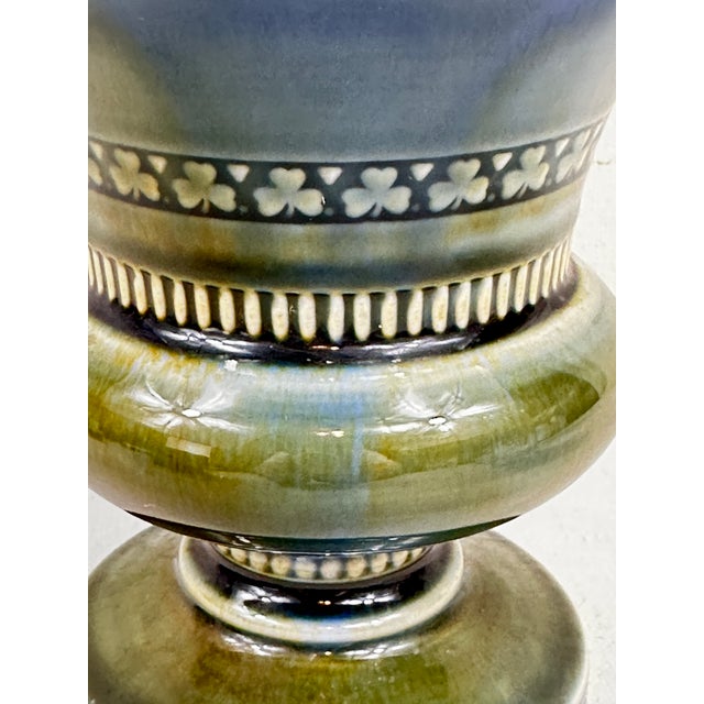 Ceramic Vintage Wade Pottery Shamrock Vase For Sale - Image 7 of 11