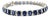 10.18 Ct Natural Ceylon Heated Sapphire & Diamond Tennis Bracelet For Sale