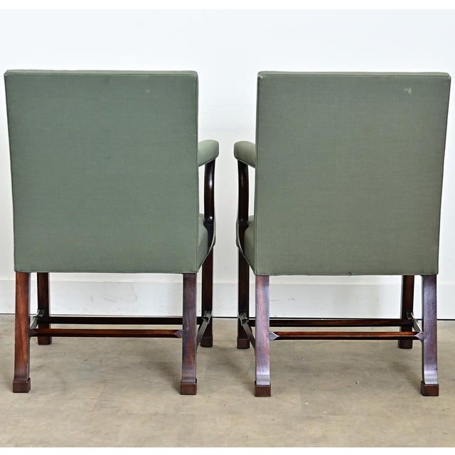 English English 19th Century Pair of Georgian Armchairs For Sale - Image 3 of 12