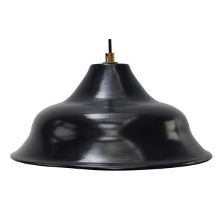 Black Dark Blue Enamel Brass Pendant Light For Sale