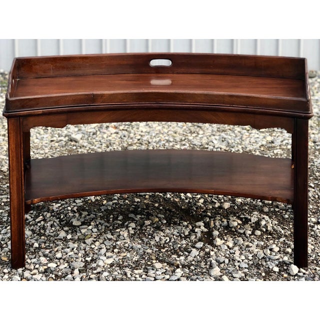 Edward Garratt 18th Century Reproduction Curved Tray Coffee Table For Sale - Image 10 of 10