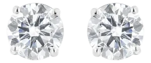 14k White Gold Solitaire Diamond Stud Earrings (1.5 cttw, H-I Color, SI1-SI2 Clarity)