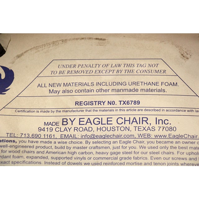 Vintage Traditional Wooden Dining Chair With Foliate Upholstery For Sale - Image 9 of 10