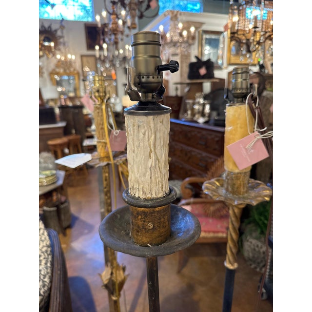 Spanish gold gilt floor lamp. Newly rewired 58”h to socket 45-239