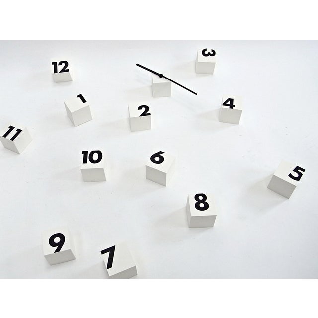 Contemporary Fragmented Wall Clock with Plastic Cubes, 2010s, Set of 13 For Sale - Image 3 of 10