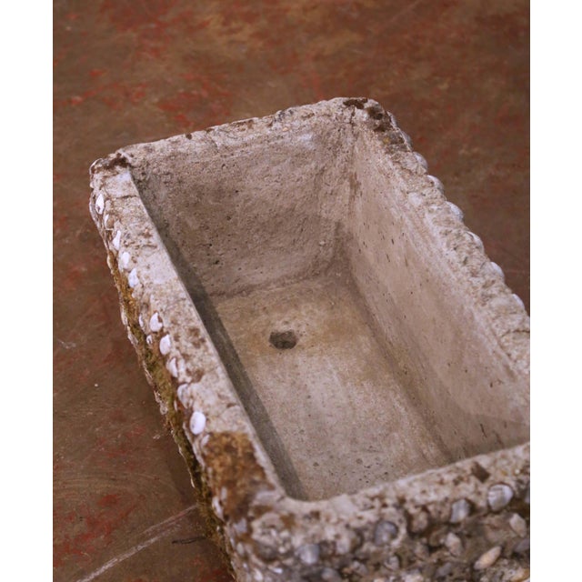 French Early 20th Century French Cast Stone Shell-Encrusted Planter For Sale - Image 3 of 9