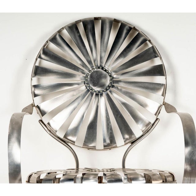Chrome-Style Custom Chairs Attributed to Francois Carre - Set of 2 For Sale In Atlanta - Image 6 of 11