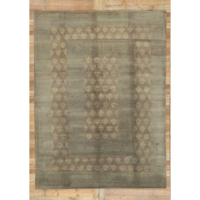 Vintage Earth-Tone Transitional Rug - 07'06 X 10'00 For Sale - Image 9 of 10