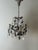 Metal Hollywood Regency Crystal 3-Arm Chandelier with Rose-Lilac Crystals from Palwa, 1950s For Sale - Image 7 of 17