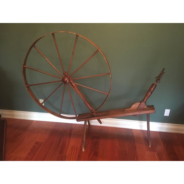 Antique Rustic Spinning Wheel Chairish