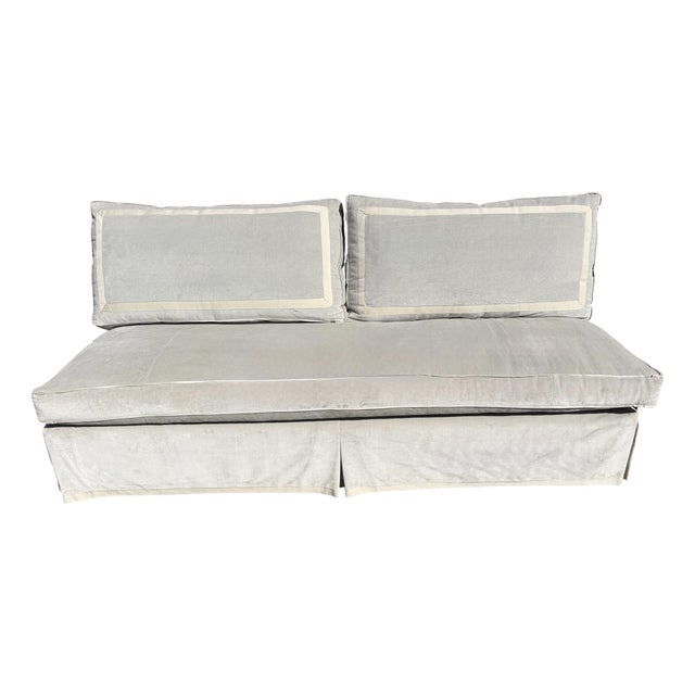 Modern Nancy Corzine Easton Armless Loveseat Sofa For Sale