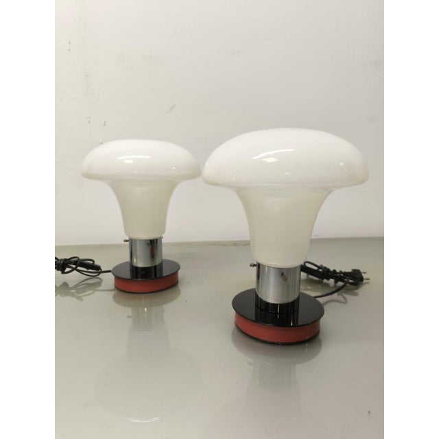 Space Age White Glass Table Lamp, 1970s For Sale - Image 12 of 12