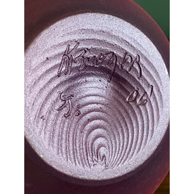 Tom Krueger Signed Foku Pottery Vase For Sale In Chicago - Image 6 of 6