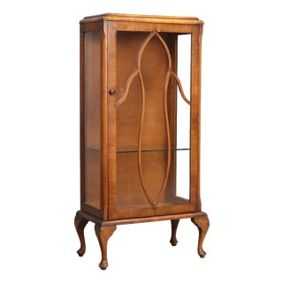 Small Liberty Walnut Display Cabinet For Sale