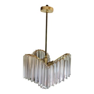 Vintage Italy Mid-Century Venini Camer Murano Glass Chandelier For Sale