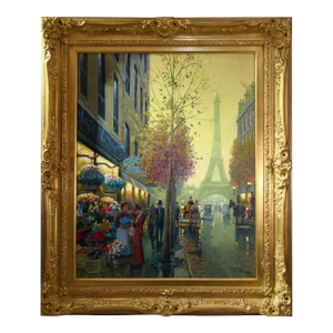 Gregory Sievers Fleurist At Hotel Cler, Paris 1990 Painting