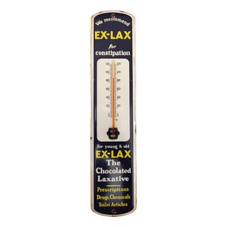 Ex-Lax Vintage Style Thermometer Merchandise No Porcelain Souvenirs Store For Sale